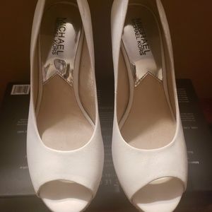 Michael Kors white high heels